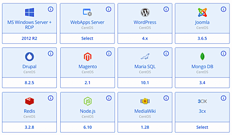 Choose any OS of your choice and have it on VPS in few seconds