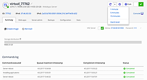 Easy to use management from user interface